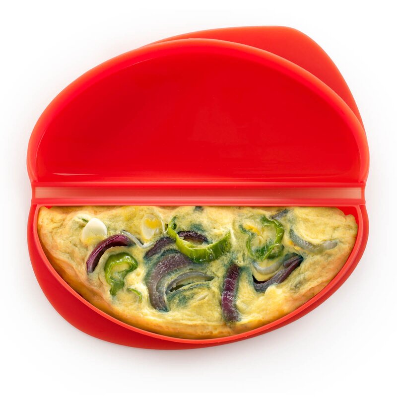 Lékué Omelettform for mikrobølgeovn 23x12 cm rød