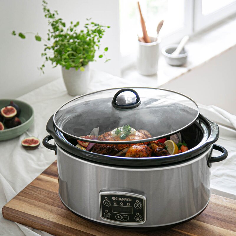 CHAMPION Slowcooker 6,5L 320W SC210 rustfri
