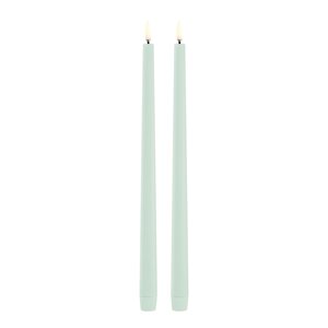 Uyuni Lighting Taper Candles slim LED-kronelys 2,3x32 cm 2 stk dusty green