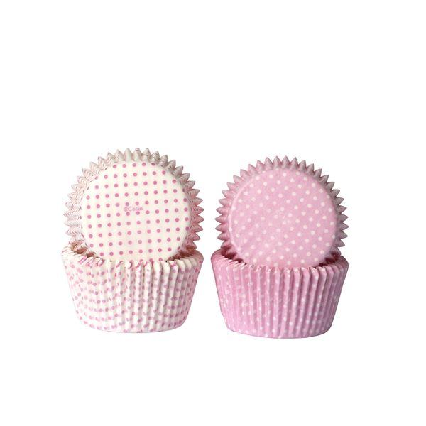 Cacas Muffinsform 50 stk rosa miniprikker