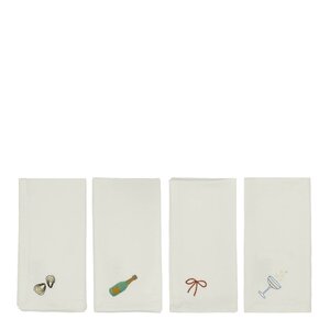 OYOY New Year serviett 45x45 cm 4 stk offwhite