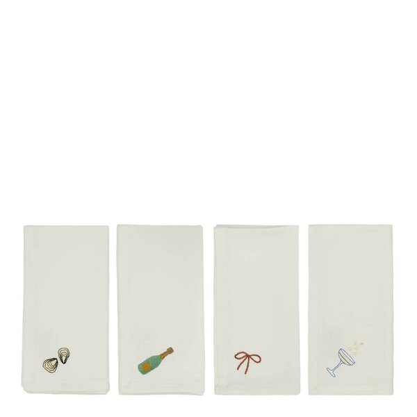 OYOY New Year serviett 45x45 cm 4 stk offwhite