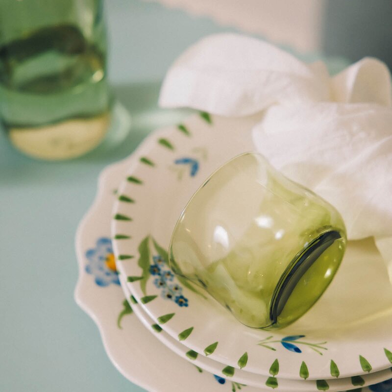 Paveau Swirl tumbler glass small 24 cl 2 stk Moss