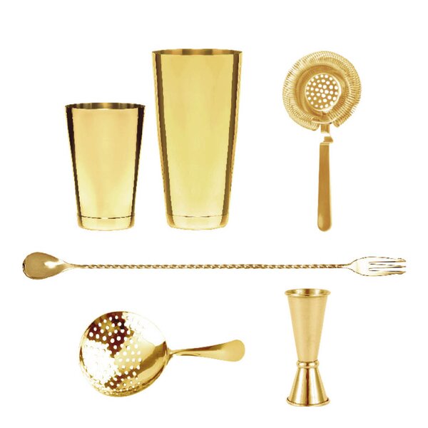 BarProfessional Speakeasy barsett 5 deler gull