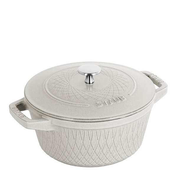 Staub Twister støpejernsgryte 24 cm 4L white truffle