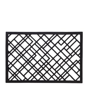 Tica Copenhagen Lines dørmatte gummi 90x60x1 cm svart