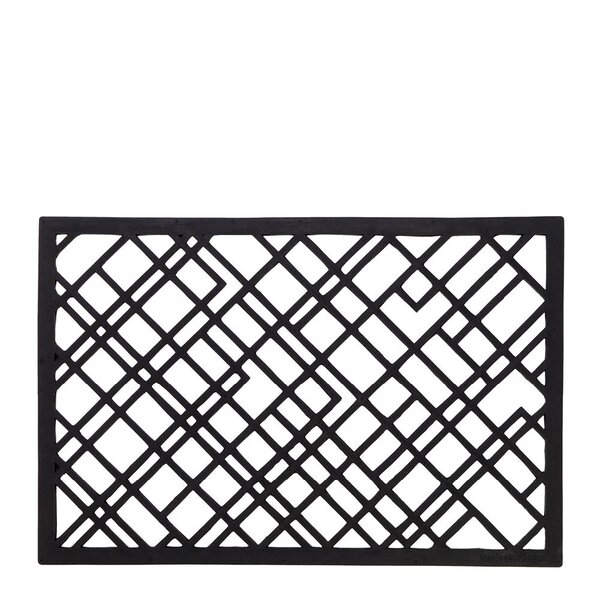 Tica Copenhagen Lines dørmatte gummi 90x60x1 cm svart