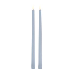 Uyuni Lighting Taper Candles slim LED-kronelys 2,3x32 cm 2 stk lys blå