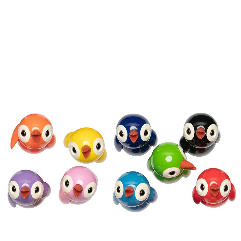 Spring Copenhagen Spring Birds trefigur 6,5 cm bold black