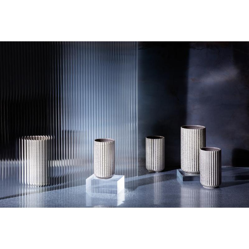 Lyngby Porcelæn Radiance vase h20,5 cm grå