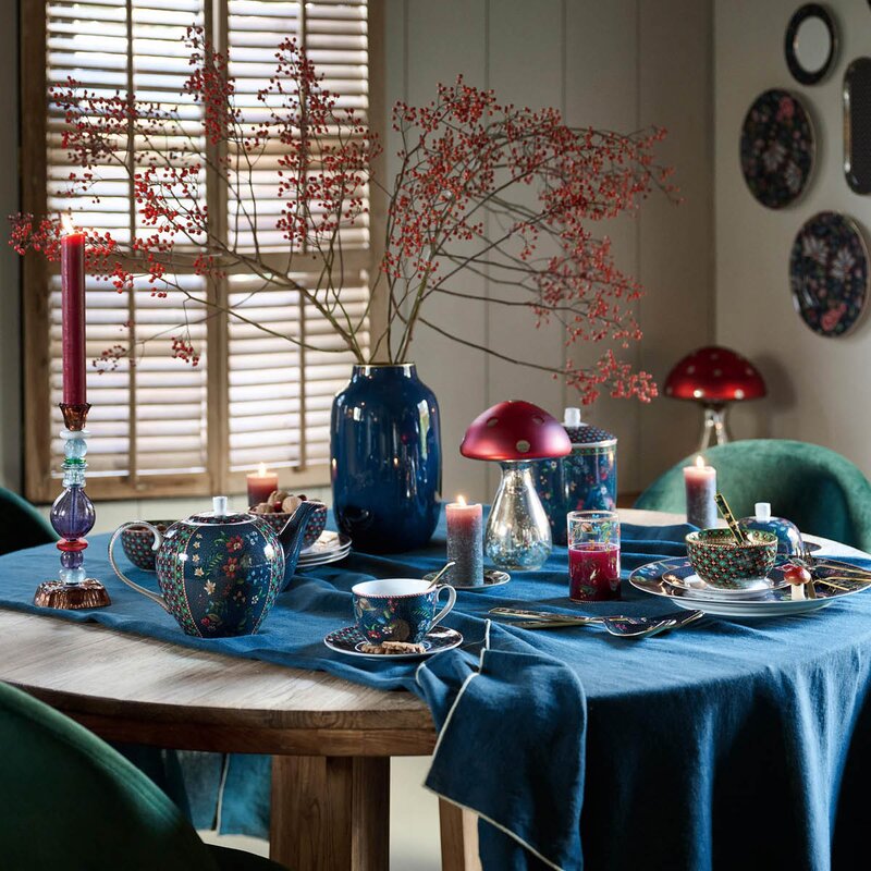 Pip Studio Berry Blues frokostsett 3 deler blå