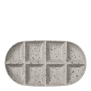 Sagaform Ditte serveringsfat 36x20x3,5 cm grå/svart