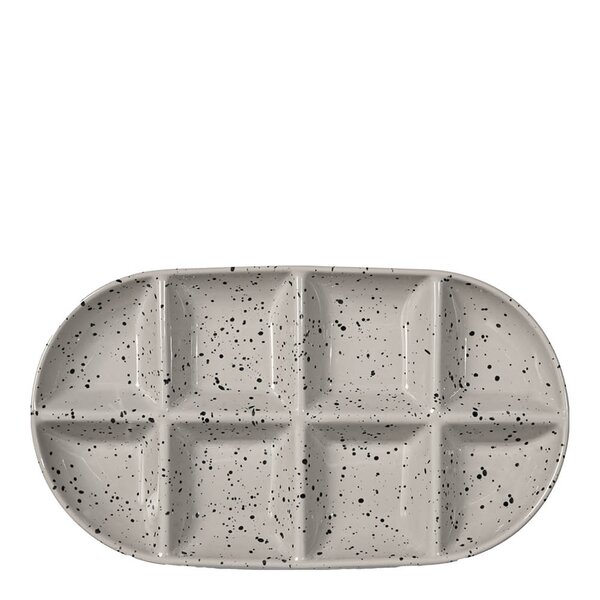 Sagaform Ditte serveringsfat 36x20x3,5 cm grå/svart