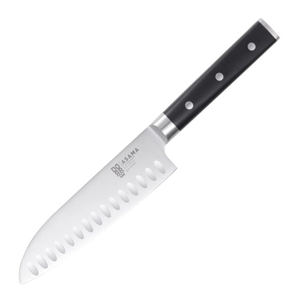 Dorre Asama Santoku kokkekniv 18 cm svart/sølv