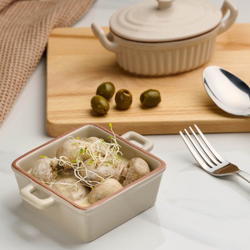 Anders Petter Classic ildfast form 13x10 cm beige
