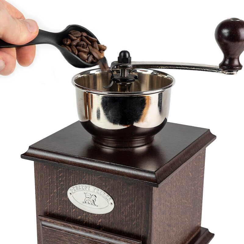 Peugeot Bresil manuell kaffekvern 21 cm valnøttfarget bøk