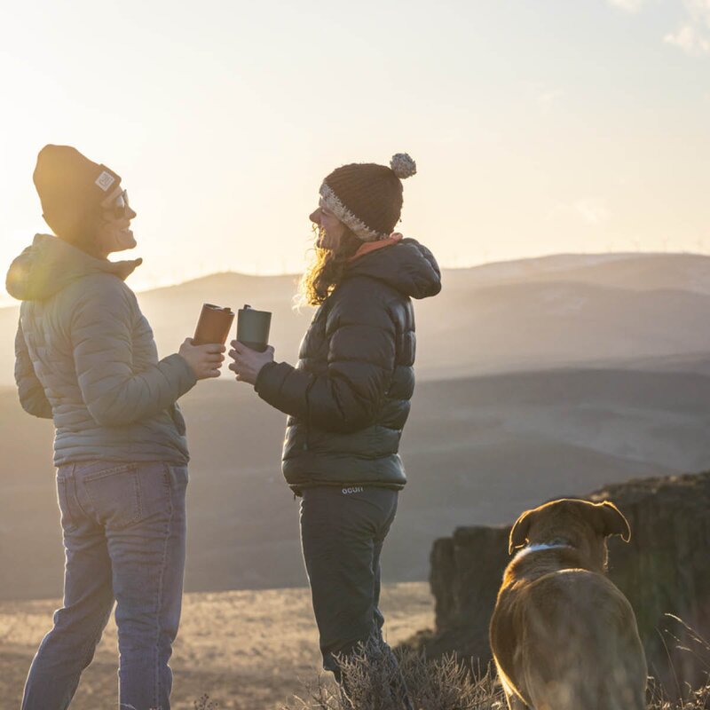 Klean Kanteen Rise Tumbler 47 cl med flipplokk asfalt