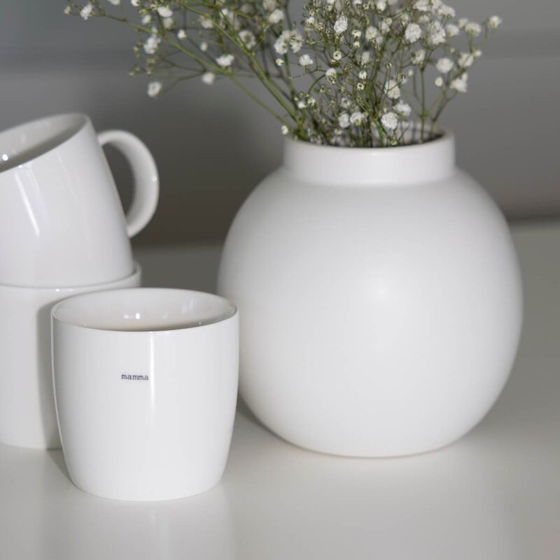 Sögne Home Krus mamma 30 cl hvit