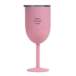 Pictureit Termo vinglass TERAPI I FLYTENDE FORM 40 cl lys rosa