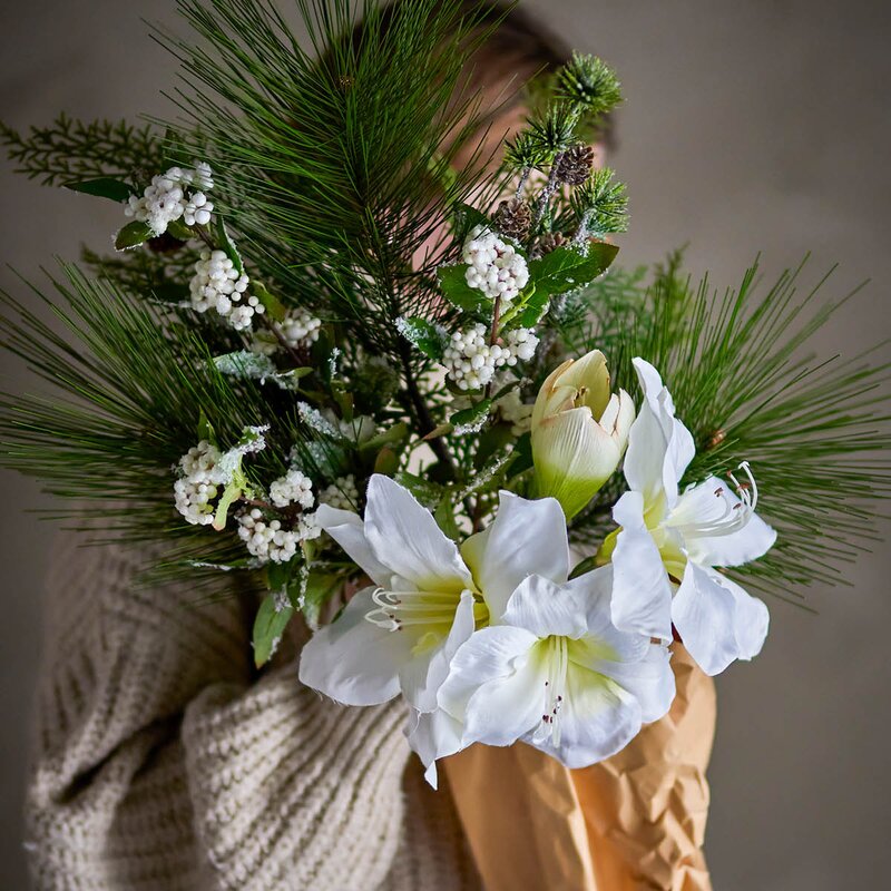 Bloomingville Kristin bukett kunstige blomster 105 cm hvit