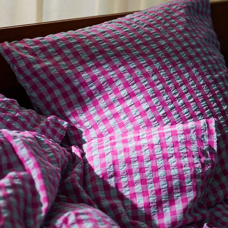 Juna Bæk&Bølge sengetøy 200x220 cm fuchsia/mint