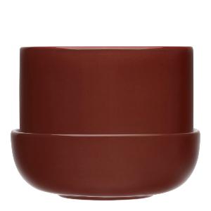 Iittala Nappula potteskjuler m/skål 17x13 cm brun