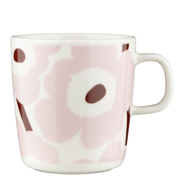 Marimekko Unikko krus 40 cl hvit/rosa/chestnut