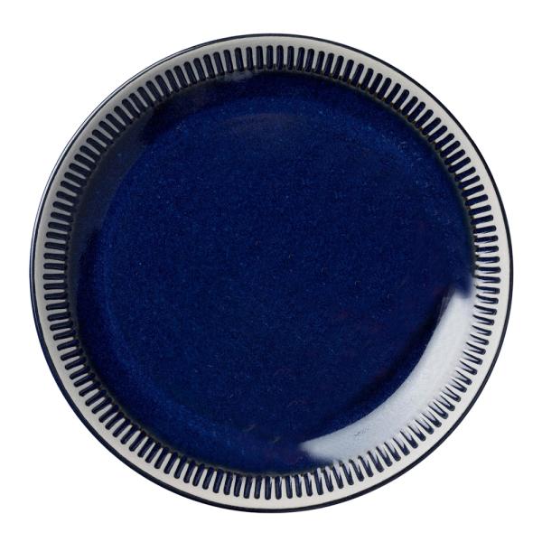 Knabstrup Keramik Colorit tallerken 19 cm marineblå