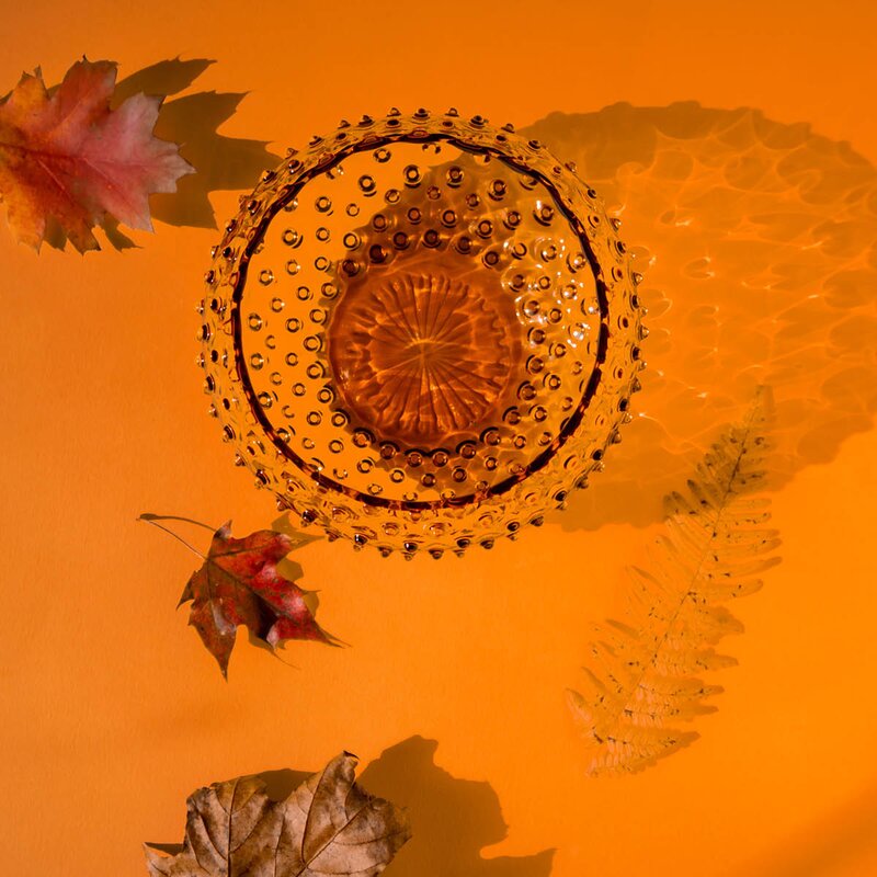 Klimchi Hobnail skål 23 cm amber
