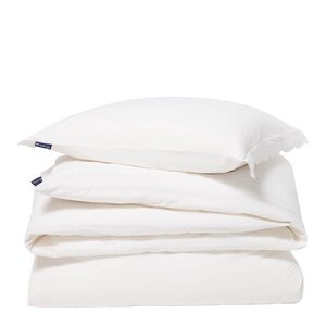 Lexington Sengesett percale bølgekant 140x200 cm hvit