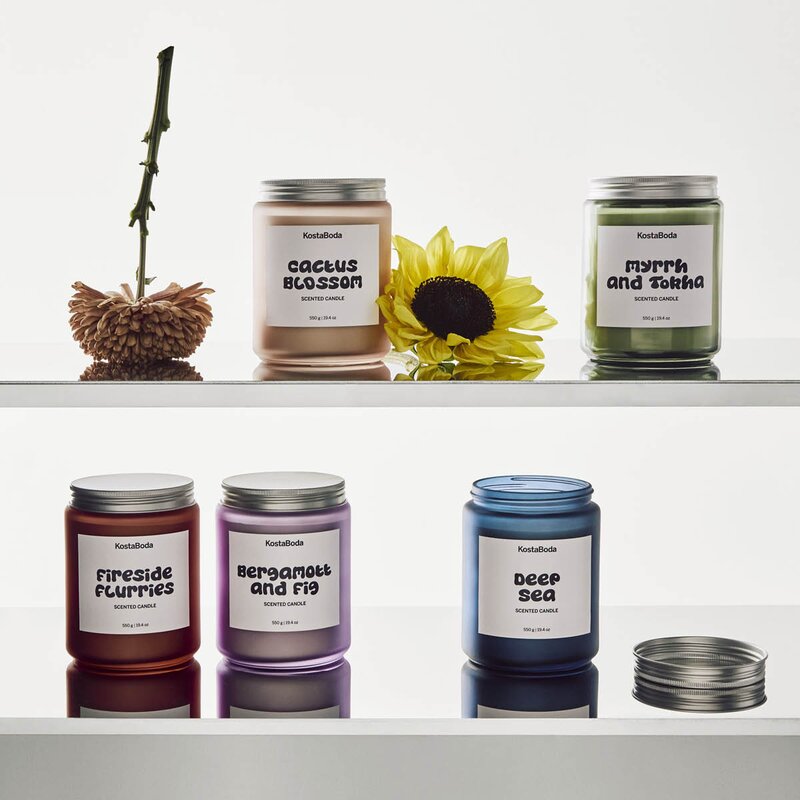 Kosta Boda Mind duftlys 13 cm Fireside Flurries