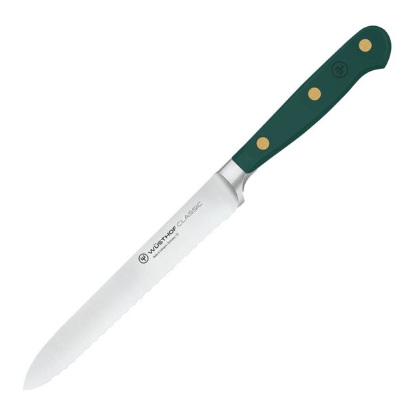 Wüsthof Classic Colour tannet tomat-/pølsekniv 14 cm Fresh Rosemary