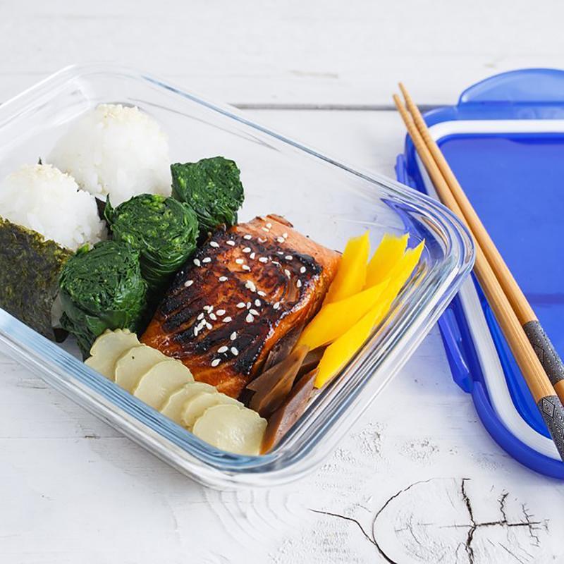 Pyrex Cook & Go matboks 30x23 cm 3,5L klar/blå