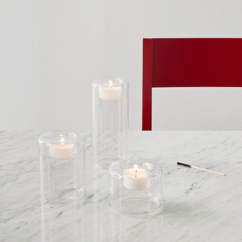 Kosta Boda Happy lyslykt 6,8/10,5/15 cm 3 stk klar