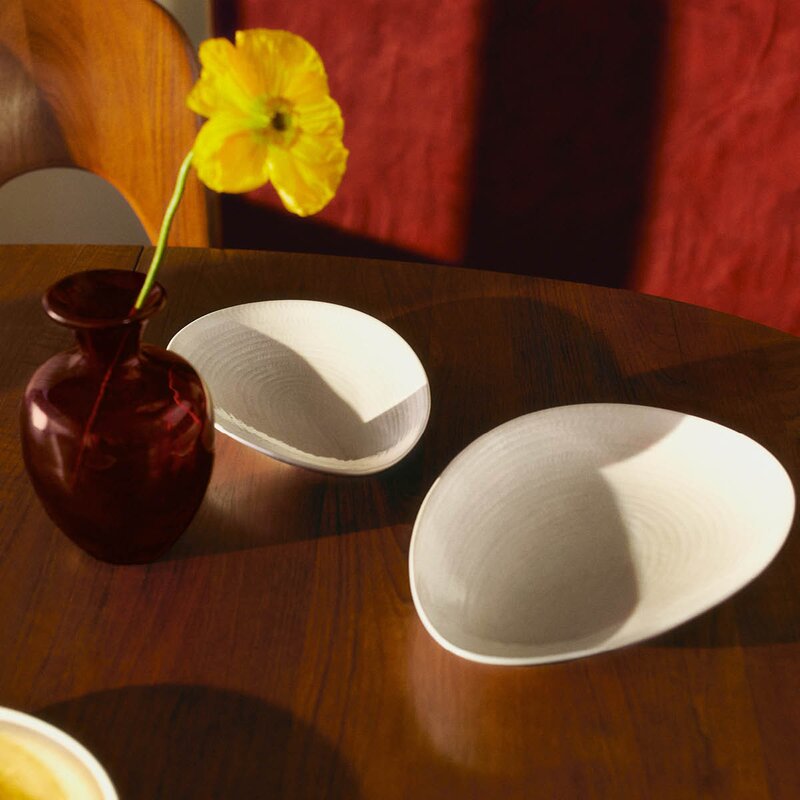 Rörstrand Blå Eld serveringsfat 24x35 cm hvit