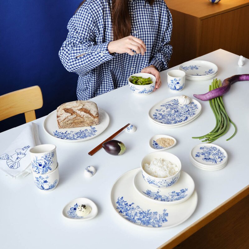MoominArabia Haru spisepinneholder 2 stk mummi hvit/blå