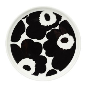 Marimekko Oiva Unikko fat 13,5 cm svart/hvit