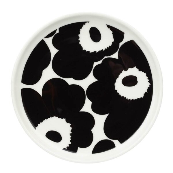 Marimekko Oiva Unikko fat 13,5 cm svart/hvit