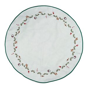 Langkilde & Søn Klassisk brodert juletreteppe 120 cm