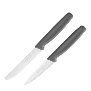 Anders Petter Steel Essentials knivsett 21 cm 2 stk grå