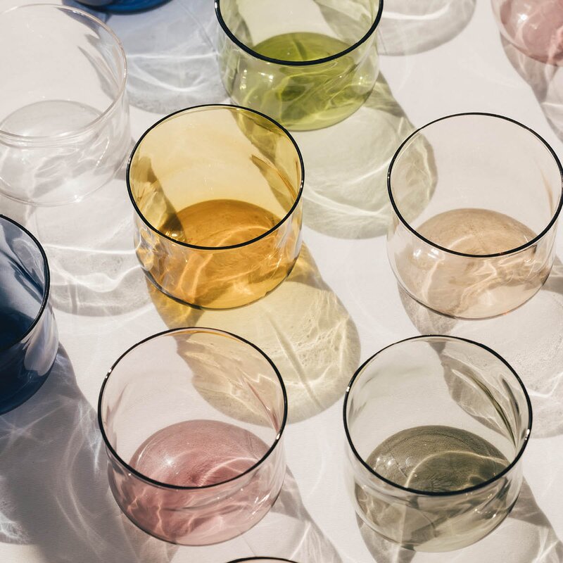 Paveau Swirl tumbler glass small 24 cl 2 stk Dune