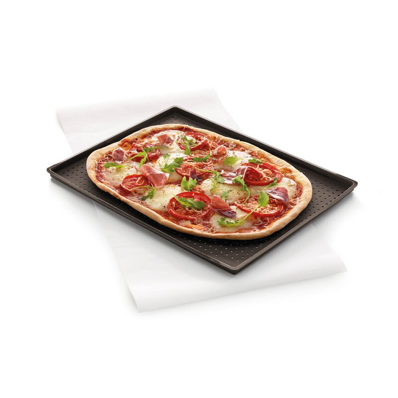 Lékué Pizzamatte for sprø bunn rektangulær 40x30 cm brun