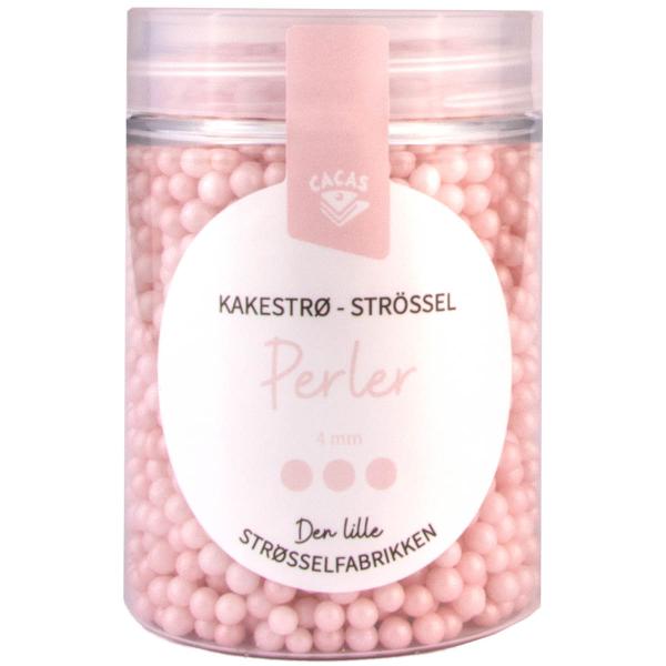 Cacas Kakestrøssel perler 4 mm 90g rosa pastell