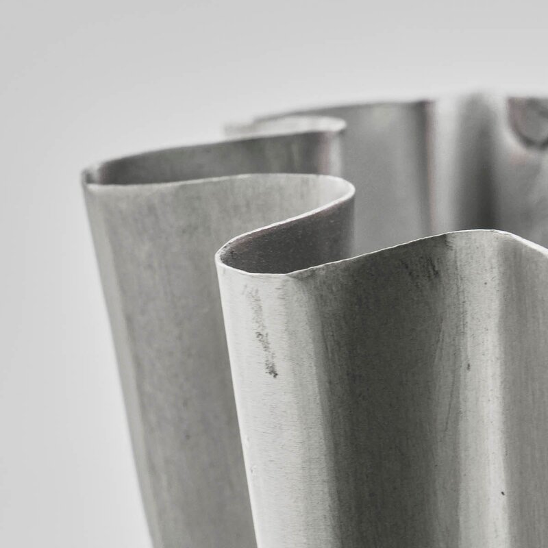 House Doctor Flood vase 13 cm børstet sølvfinish