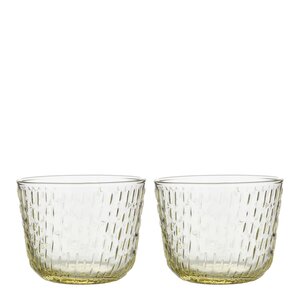 Marimekko Sysky glass 20 cl 2 stk gul