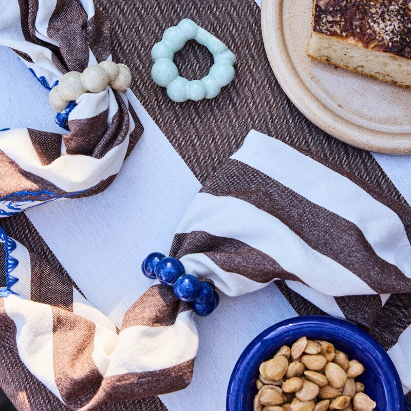 ByOn Porto serviettring 6,5x2x2,5 cm 4 stk blå