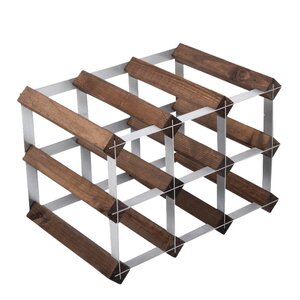 The Swedish Wine Rack Factory Vinstativ 9 flasker montert mørk eik