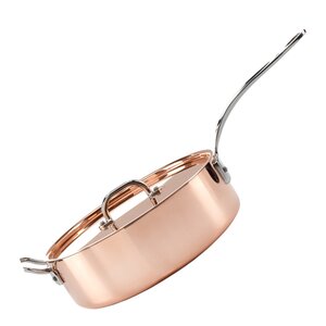 Samuel Groves Copper Induction traktørpanne med lokk 26 cm
