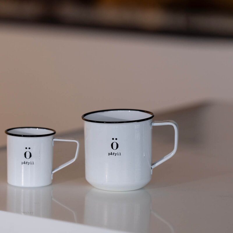 Sögne Home Emalje kopp mini Påfyll 12 cl hvit