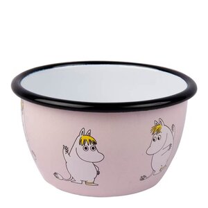 Muurla Mummi emaljeskål 60 cl Snorkfrøken rosa